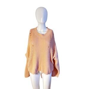 Lulus Medium Pink Crochet Sweater – 100% Acrylic,